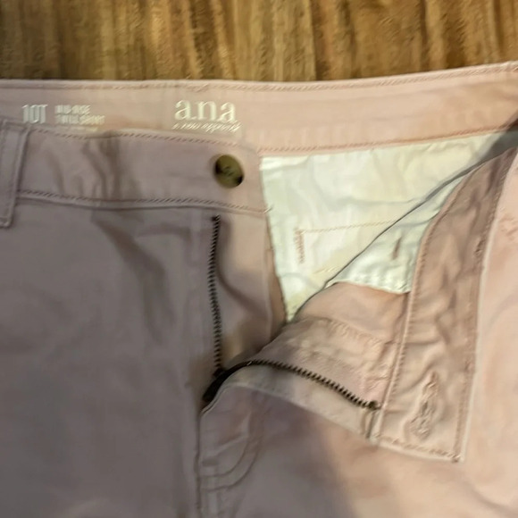 A.n.a women’s shorts 10 tall twill pockets basic casual cotton spandex stretch - Picture 2 of 7